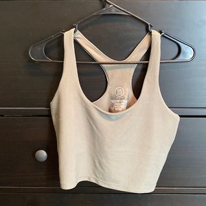 Sage Cropped Workout Bra Top - size medium